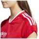 Adidas Γυναικεία κοντομάνικη μπλούζα Tiro Cut 3-Stripes Cropped Jersey Tee
